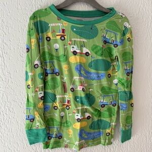 Little Sleepies Green Golf Cart Long Sleeve Pajama Set
